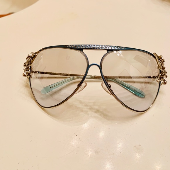 VALENTINO vintage butterfly aviators in blue - Picture 8 of 8